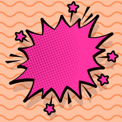 Spiky Blank Fight and Screaming Angry Speech Bubble with Thick Dark Outline Copy Space design Empty template text for Ad, promotion, poster, flyer, web banner, article