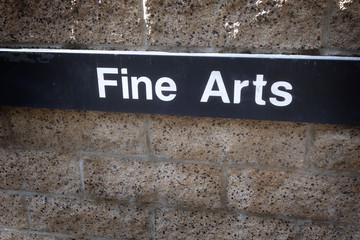 Fine arts sign
