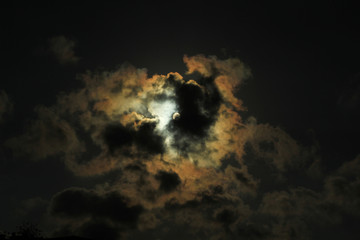 Magnificent view of sun and clouds