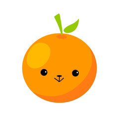cute orange illustration isolated on white background