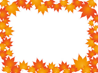 Autumn leaves frame