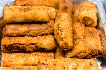 Deep fried Sri lankan spicy chicken rolls