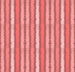 Fototapeta premium Colorful pink and red textured grungy vertical stripes seamless repeating pattern tile for textile, fabric, wallpaper, backgrounds, print, template, covers and surface design projects. 