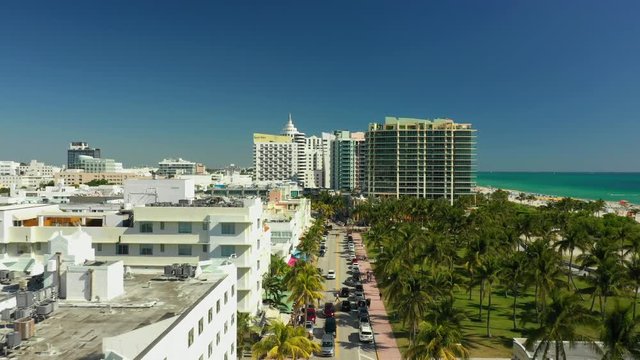 Miami Beach stock aerials Spring Break 2019