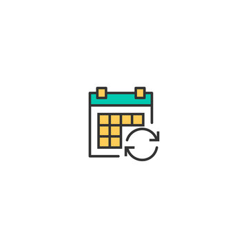 Calendar icon design. Interaction icon vector design