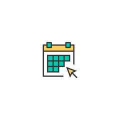 Calendar icon design. Interaction icon vector design