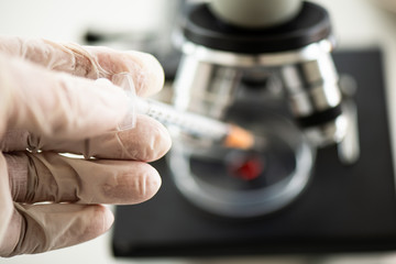 Lab working chemical testing medical,Colored liquids