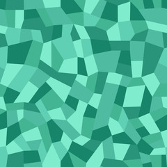 Mosaic floors of marble chips. Floors terrazzo, polymer mosaic seamless pattern.  Abstract green background. Vector tile texture