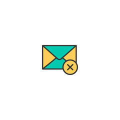 Envelope icon design. Interaction icon vector design