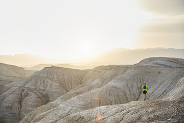 Trail running in the desert