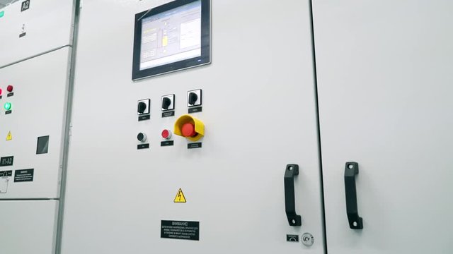 Protection cabinet transformer and automatic control switch.