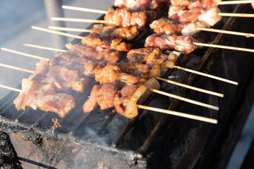 Thai style Barbecue pork,Thai Traditional Food,Street food