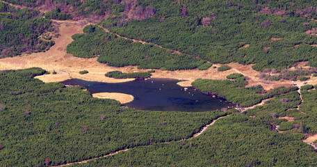 Fototapeta premium Valley with a lake in High Tatras in Slovakia