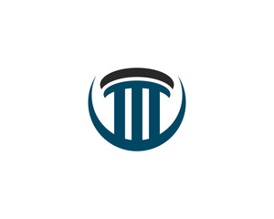 Pillar Logo Template. Column Vector illustration design 