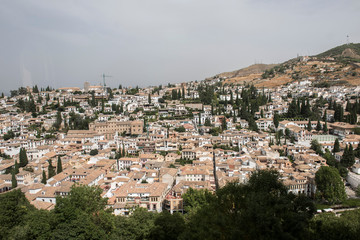 Fototapeta na wymiar City View From Alhambra Palace