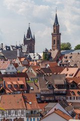 Fototapeta premium View to the old medieval town of Weinheim, Germany