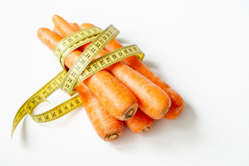 carrots and meter the concept of healthy eating