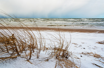 View to the Baltic sea coast.