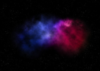 Small part of an infinite star field. 3D rendering