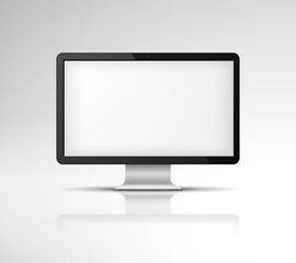 Computer screen. PC monitor for office computers to monitor electronic data. Vector illustration icon