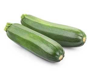 Two zucchini courgettes