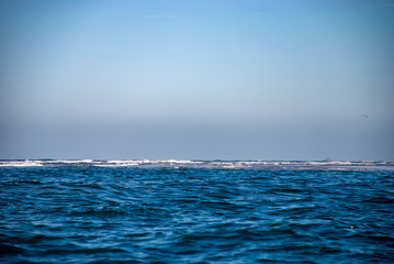 The lagoon at Adolfo Lopez Mateos in Baja California where grey whales come every year to give birth to their young.