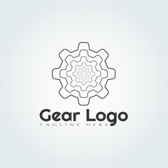 Gear vector logo design,technology icon