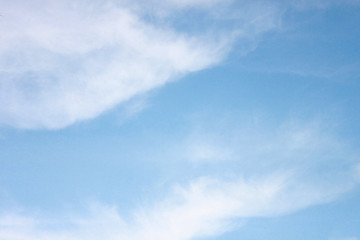 fresh clear blue sky with light cloud