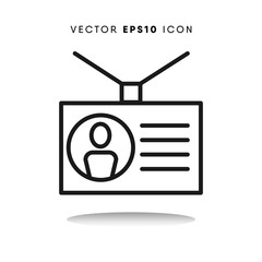 Id card vector icon