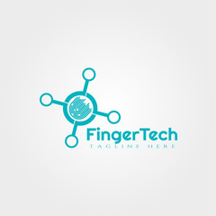 Fingerprint vector logo design