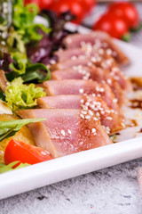 carpaccio with tuna 