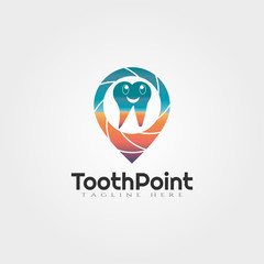 Tooth vector logo design,human dental icon