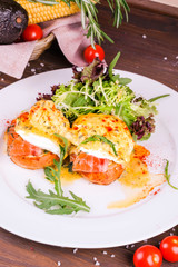 fried fish with vegetables