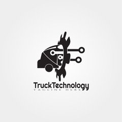 Truck logo template, truck icon design,illustration element -vector