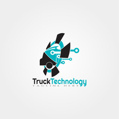 Truck logo template, truck icon design,illustration element -vector