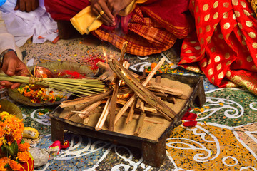 Beautiful and sacred arranged place for vedic wedding.