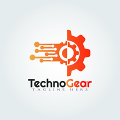 Gear vector logo design