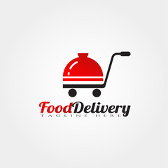 food delivery vector logo design