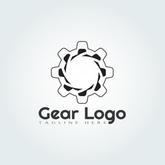 Gear vector logo design,technology icon