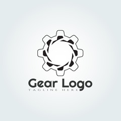 Gear vector logo design,technology icon