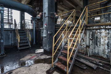 abandoned old industrial steel factory