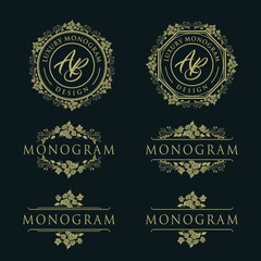 Luxury gold design for wedding and decoration