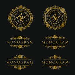 Luxury gold design for wedding and decoration