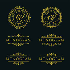 Luxury gold design for wedding and decoration