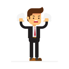 Business man angry