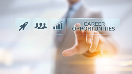 Career opportunity personal growth business concept on screen.