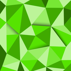 Green abstract polygon vector background