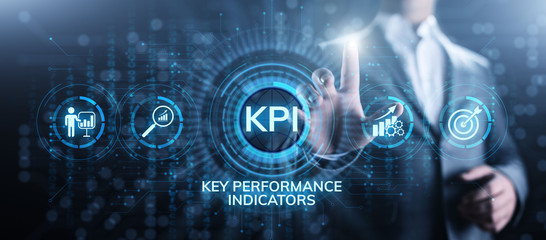 KPI Key performance indicator business and industrial analysis concept on screen.