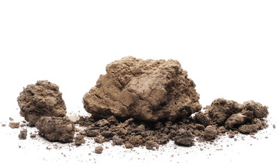 Dirt pile isolated on white background