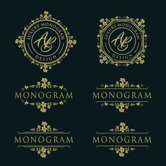 Luxury gold design for wedding and decoration